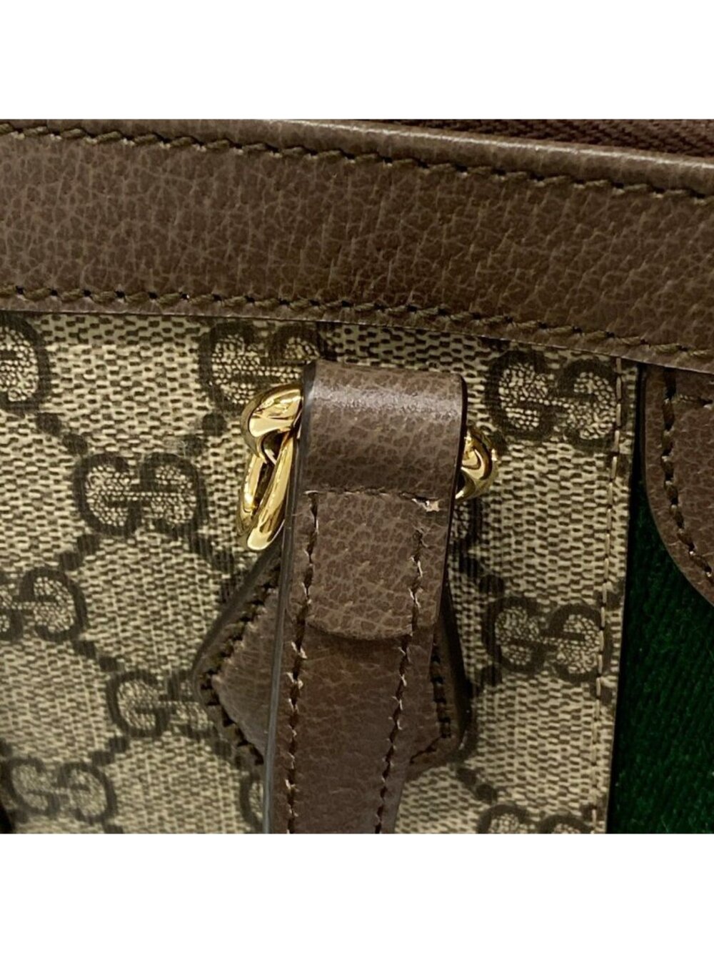 Gucci Handbag Ophidia GG Small Tote Beige Dark Brown Multi Leather - Picture 11 of 15
